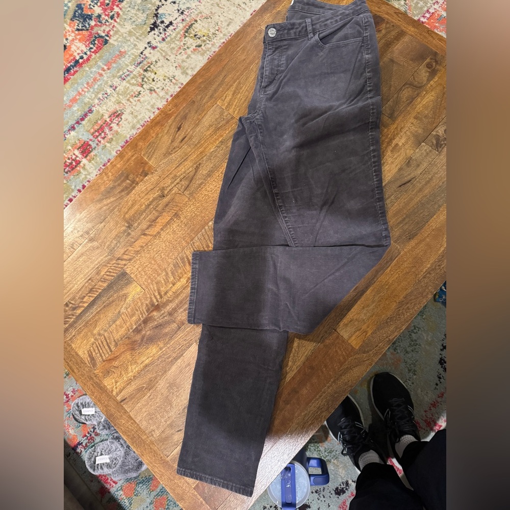Loft curvy skinny grey corduroy jeans